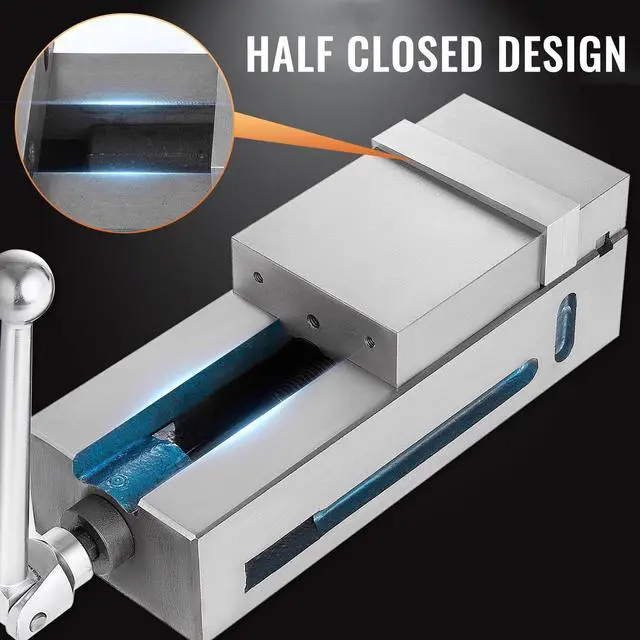 Alt view image 3 of 7 - Milling Vise 4"/100mm,Bench Clamp Vise Nodular Cast Iron Material,Clamping Vise Clamping Force 19KN Max, Milling Machine Vise