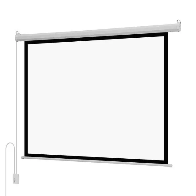 Alt view image 2 of 8 - VEVOR Motorized Projector Screen, 72 inch 4:3 1080 HD Electric Projection Screen, Wall Mounted Projection Dispaly Projector with Remote Control, Automatic Movie Screen for Family Home Office Theater