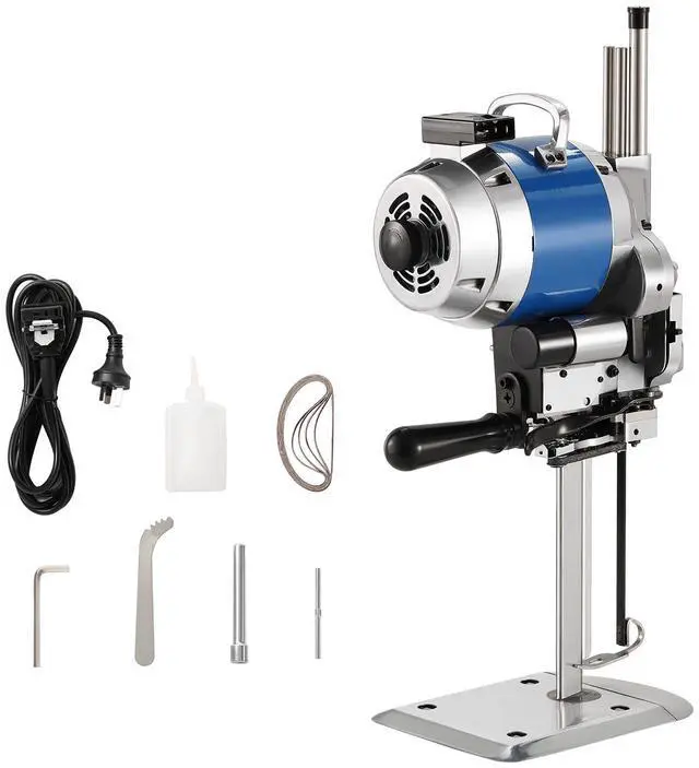 Alt view image 4 of 10 - VEVOR Fabric Cutter, 750W High-Speed Straight Knife Cloth Cutting Machine, 9.8" Alloy Steel Blade, Industrial Fabric Cutting Machine with Automatic Knife Sharpen, for Multilayer Fabric Leather Cloth