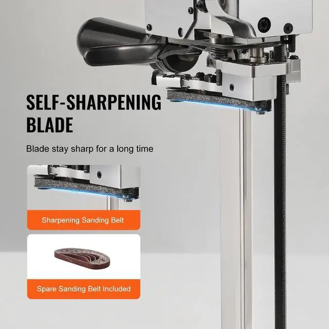 Alt view image 7 of 10 - VEVOR Fabric Cutter, 750W High-Speed Straight Knife Cloth Cutting Machine, 9.8" Alloy Steel Blade, Industrial Fabric Cutting Machine with Automatic Knife Sharpen, for Multilayer Fabric Leather Cloth