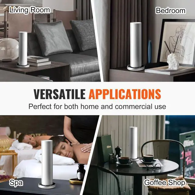 Alt view image 13 of 14 - VEVOR Scent Air Machine for Home, 120ml Bluetooth Smart Cold Air Diffuser, 1000sq.ft Waterless Essential Oil Scent Air Diffuser, Floor Standing Aromatherapy Machine for Spa, Yoga, Home, Office, Hotel