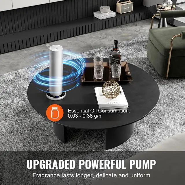 Alt view image 11 of 14 - VEVOR Scent Air Machine for Home, 120ml Bluetooth Smart Cold Air Diffuser, 1000sq.ft Waterless Essential Oil Scent Air Diffuser, Floor Standing Aromatherapy Machine for Spa, Yoga, Home, Office, Hotel