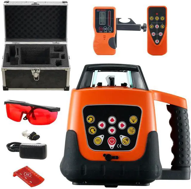 Alt view image 8 of 14 - VEVOR Laser Level, 1650ft, 360 Degree Self Leveling Red Cross Line Laser, 5 Rotation Speeds & 4 Scanning Angles Adjustment, IP66 Waterproof Remote Control Manual Self-leveling Mode, Battery Included