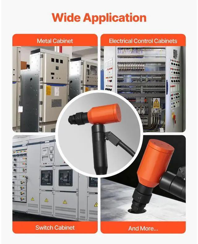 Alt view image 7 of 8 - VEVOR Knockout Punch Set, 10 Ton Hydraulic Knockout Set, 1/2" to 2" KO Tool Kit Hole Making Tool, KO Tools Kit W/6 Dies for Metal Electrical Cabinets, Electrical Control Cabinets, Switch Cabinets