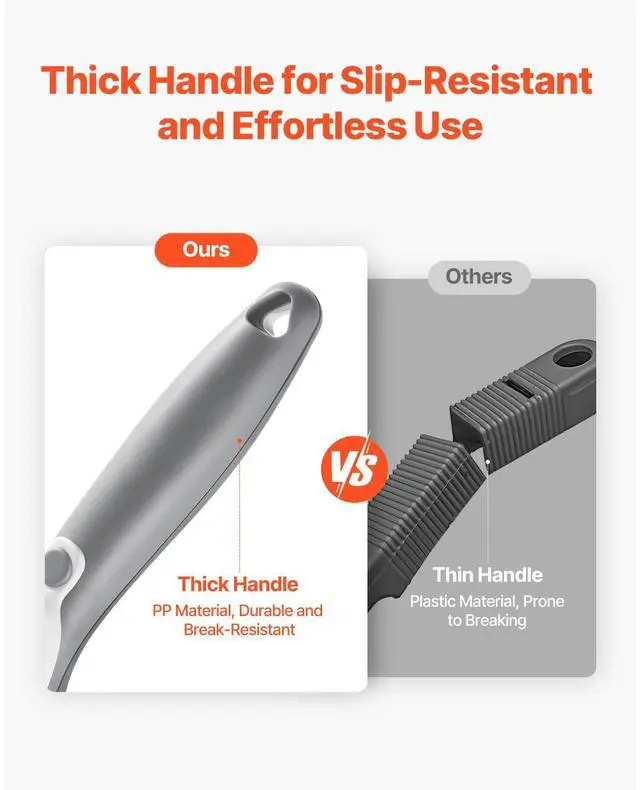 Alt view image 11 of 14 - VEVOR Soap Dispensing Dish Brush, Kitchen Scrub Brushes with 3 Brush Heads, Dish Cleaning Brushes with PP Handle and Curved Bristles, Ideal for Pots, Pans, Sink and Stove