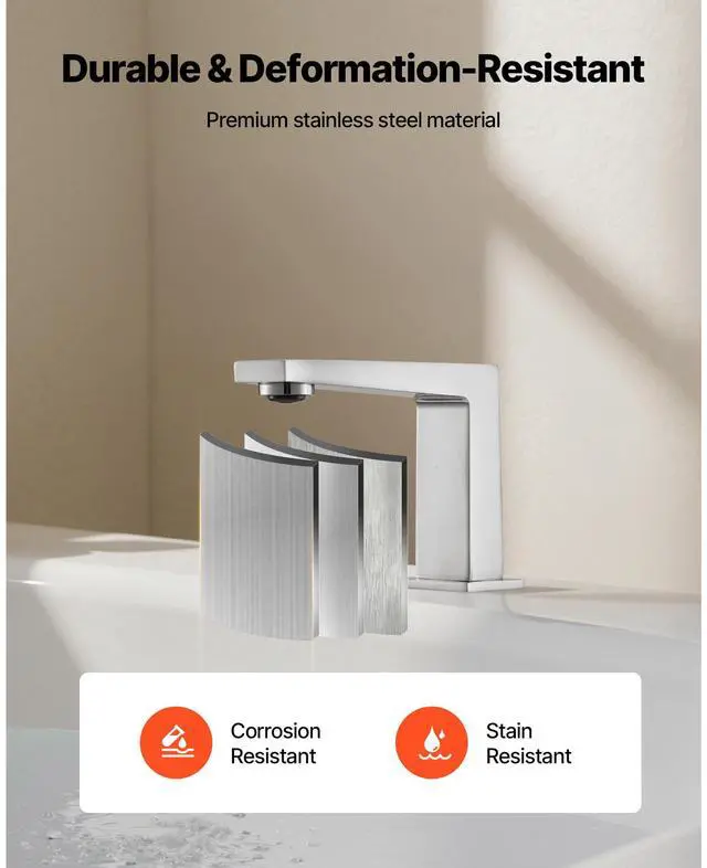 Alt view image 5 of 8 - VEVOR Roman Tub Faucet, 3 Hole Waterfall Bathtub Faucet, Bath Tubs Faucets Set with 2 Handles, Roman Tub Faucets Deck Mount for Pet Washing, Baby Care, Adult Bathing, Silver, Right-Angle Tub Faucet