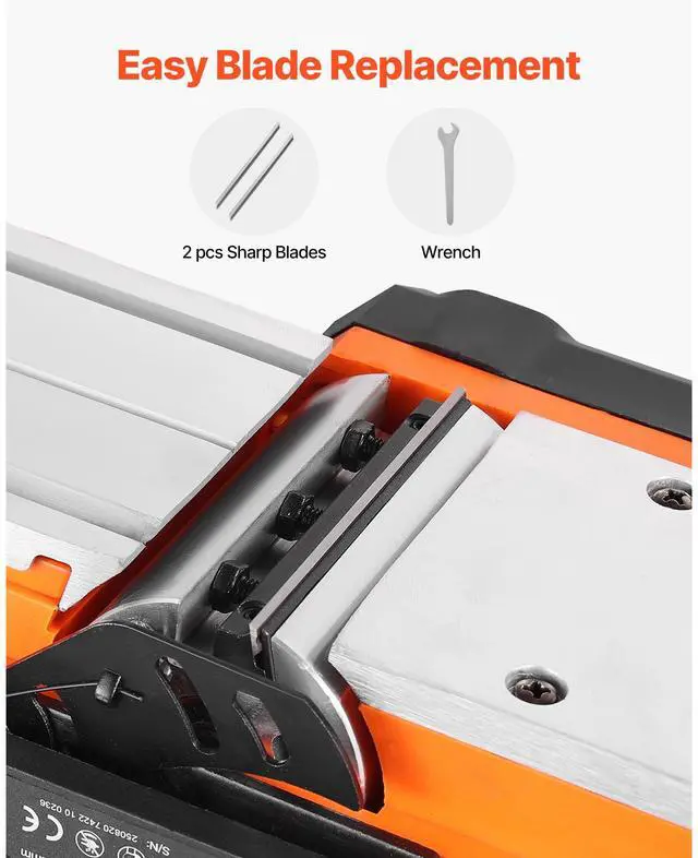 Alt view image 7 of 8 - VEVOR Electric Hand Planer, 3-1/4-Inch Cut Width, 7-Amp 14500 RPM Corded Power Handheld Planer for Wood, with Adjustable Cut Depth, 2 Blades, for Woodworking Wood Chamfer DIY Smooth Finish Carpentry