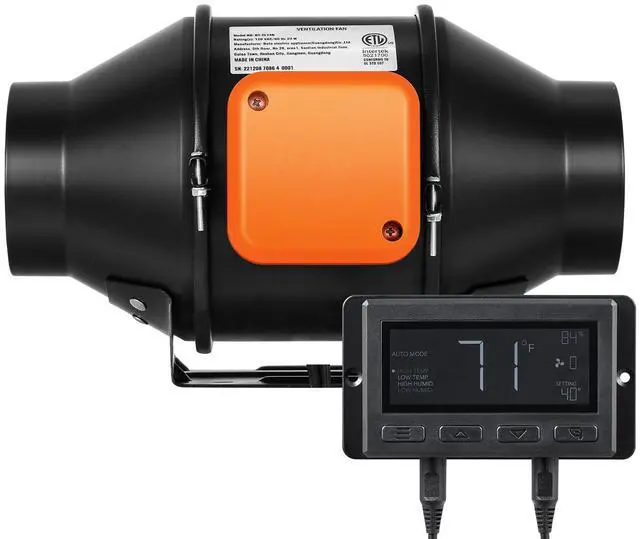 Alt view image 9 of 15 - VEVOR 4 Inch Inline Duct Fan HVAC Exhaust Blower Kit EC Variable Speed Control