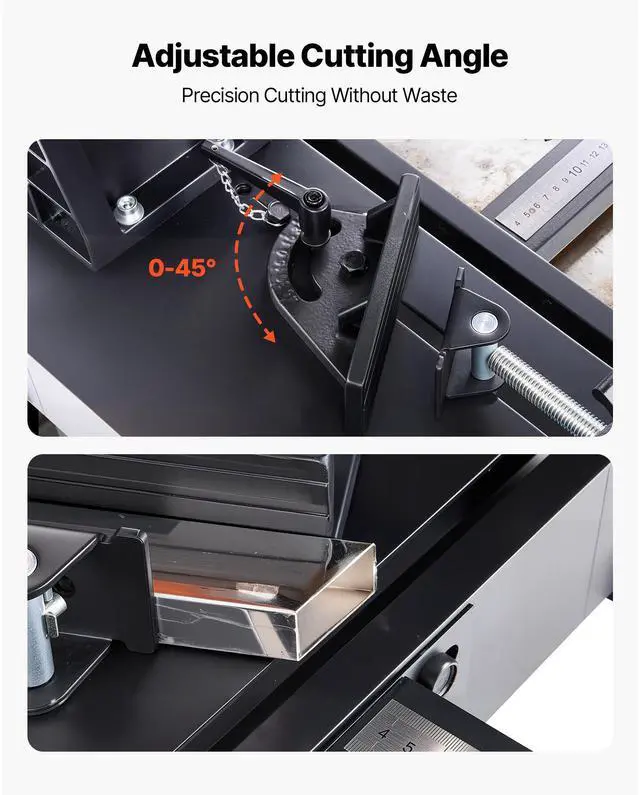 Alt view image 4 of 8 - VEVOR Chop Saw, 14-inch Stainless Steel Cold Cut Blade, 3500 W Powerful Brushless Motor, 750-1200 r/min Adjustable Speed, Metal Cutting Chop Saw for Metal Square and Flat Tubes, I-Shaped Steels