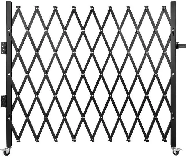 Main image of Single Folding Security Gate, 7\' H x 6-1/2\' W Folding Door Gate, Steel Accordion Security Gate, Flexible Expanding Security Gate, 360° Rolling Barricade Gate, Scissor Gate/Door with Padlock