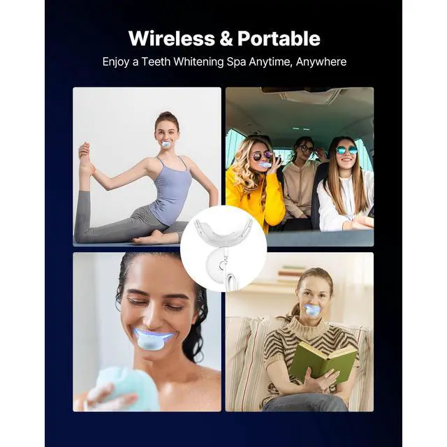 Alt view image 7 of 8 - VEVOR Teeth Whitening Kit with LED Light Whitening Strips Pens and Gel Syringes