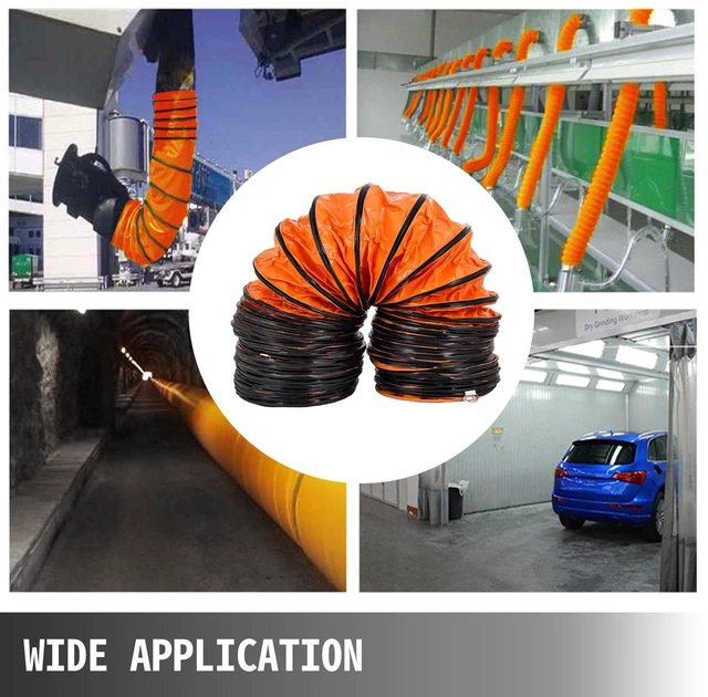 Alt view image 7 of 8 - 10 M/32 FT PVC Flexible Duct Hosing for 300 MM/12 Inch Diameter Exhaust Fan
