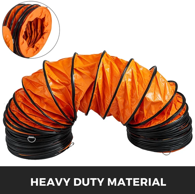 Alt view image 2 of 8 - Ducting Hose, 25ft PVC Flexible HVAC Duct Hosing for 10 Inch Utility Blower Exhaust Fan