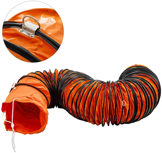 Main image of Ducting Hose, 25ft PVC Flexible HVAC Duct Hosing for 10 Inch Utility Blower Exhaust Fan