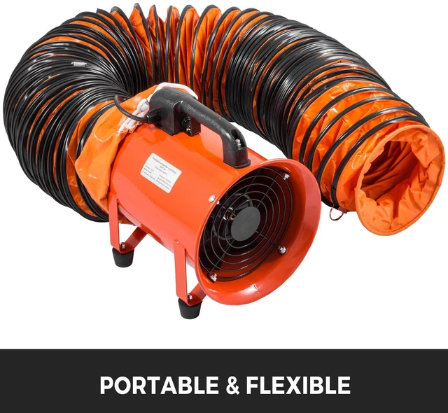 Alt view image 3 of 8 - Ducting Hose, 25ft PVC Flexible HVAC Duct Hosing for 10 Inch Utility Blower Exhaust Fan
