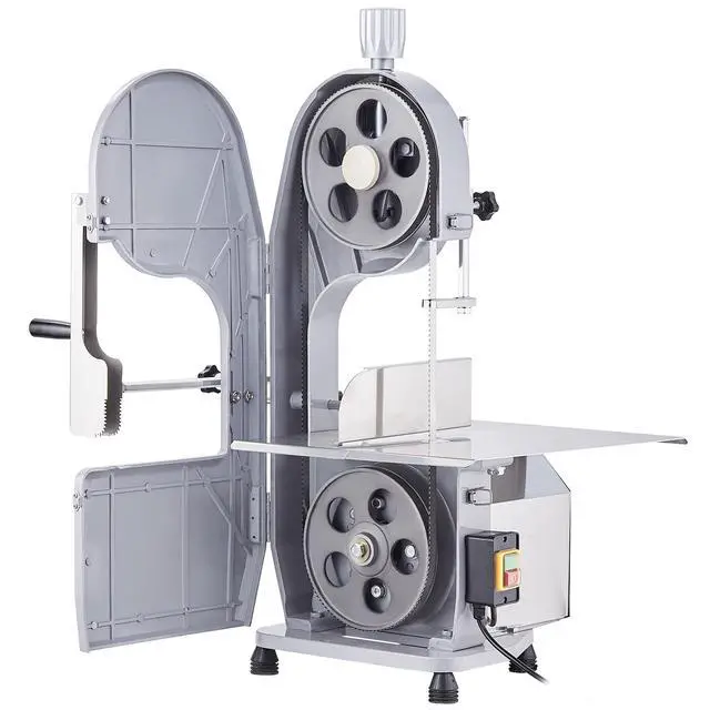 Alt view image 8 of 14 - VEVOR Commercial Electric Meat Bandsaw, 1500W Stainless Steel Countertop Bone Sawing Machine, Workbeach 19.3" x 15", 0.16-7.9 Inch Cutting Thickness, Frozen Meat Cutter with 6 Blades for Rib Pork Beef