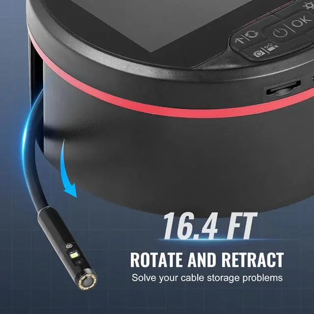 Alt view image 11 of 14 - VEVOR  Borescope Triple Lens Endoscope Camera with 4.3" IPS Screen 8 + 2 Lights