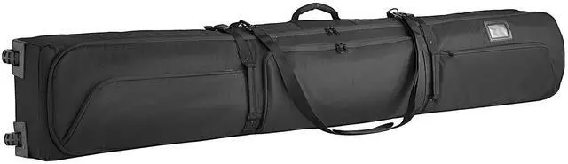 Alt view image 2 of 8 - VEVOR Ski Roller Bag, Up to 74.8 in/190 cm, Padded Snowboard Bag with Wheels for Air Travel, 600D Waterproof Oxford Fabric, with Adjustable Straps, for Skis Poles Goggles Gloves Helmet Boots (Black)