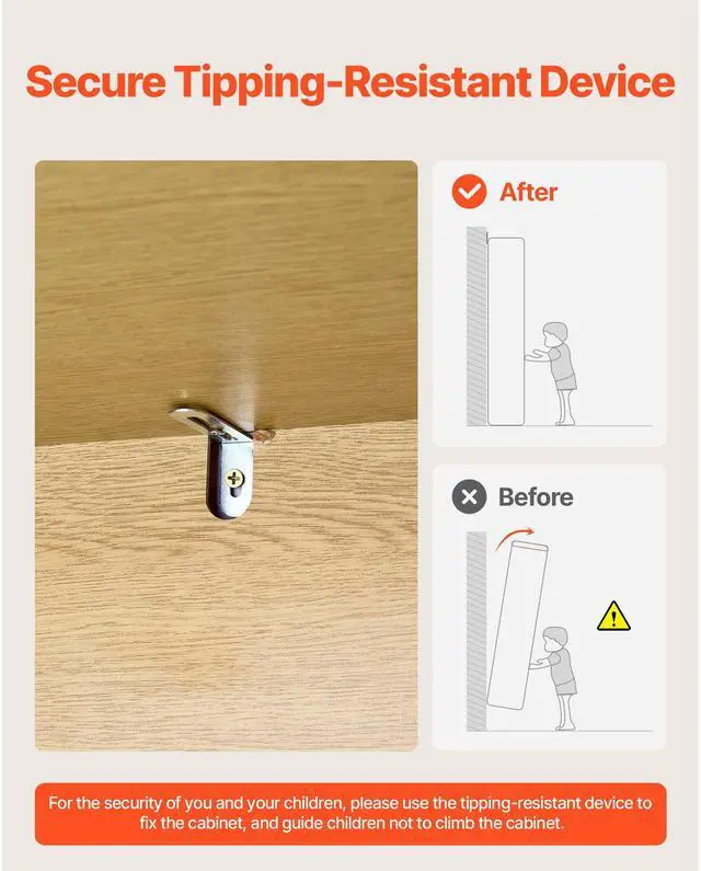 Alt view image 5 of 7 - 6 Drawer Rattan Dresser, Double Dresser for Bedroom, Natural Rattan Chest of Drawer with Metal Handle, Modern Wood Chest Clothing Organizer & Storage for Bedroom, Living Room, Hallway, Burlywood