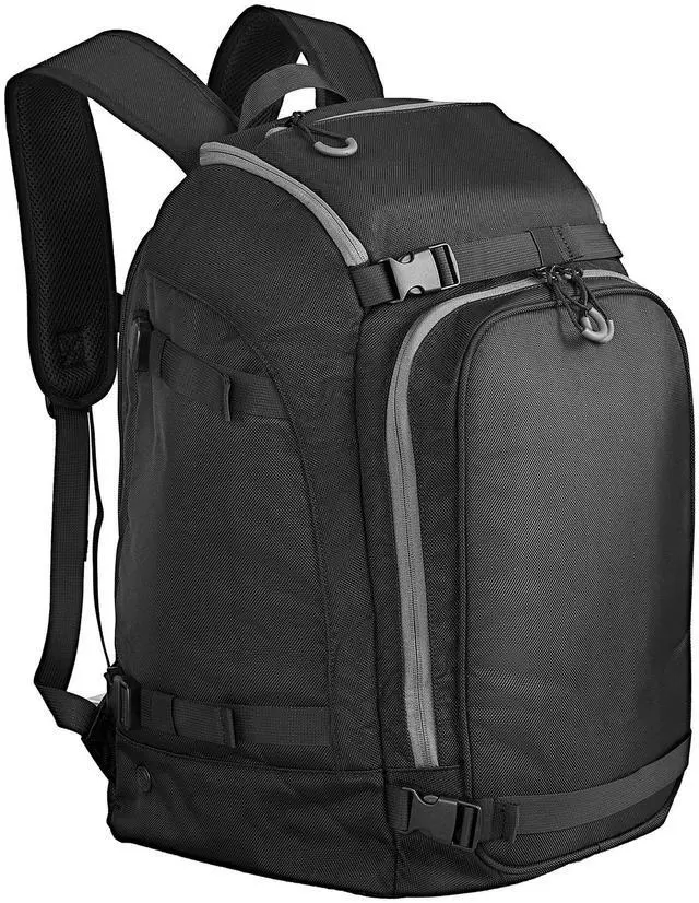 Alt view image 2 of 8 - VEVOR Ski Boot Bag, 55L, Snowboard Boots Travel Backpack for Men Women, with Waterproof Exterior & Bottom, Durable 1680D Oxford, Bag for Skis, Snowboard, Helmet, Goggles, Gloves, Accessories (Black)