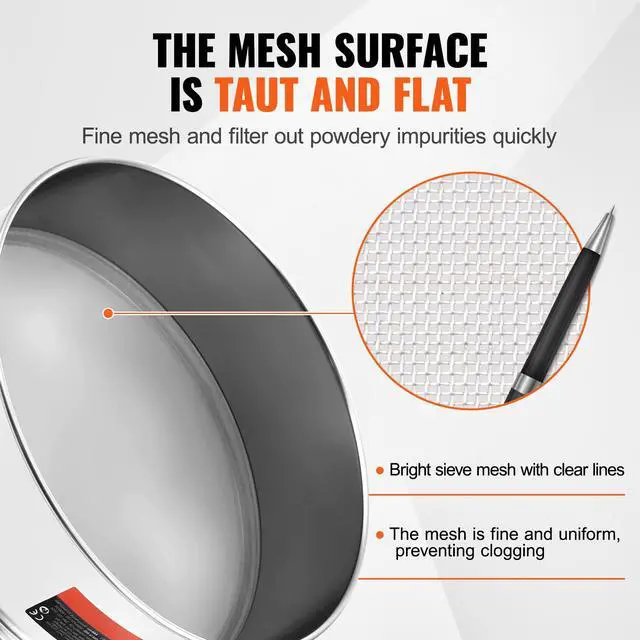 Alt view image 11 of 14 - VEVOR Flour Sieve Fine Mesh Stainless Steel 150 Mesh Flour Sifter for Baking