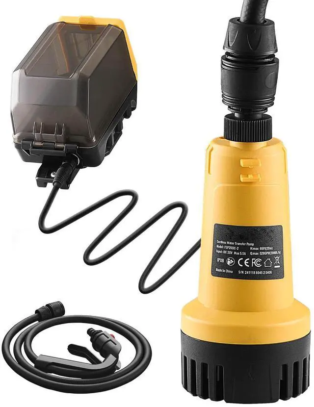 Alt view image 2 of 8 - Cordless Submersible Water Transfer Pump for Dewalt 20V MAX Battery (Tool Only)