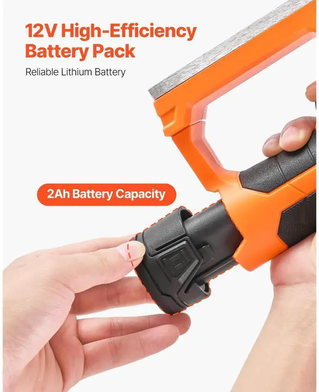 Alt view image 3 of 8 - VEVOR Lithium-Ion Battery, 12V 2Ah, Portable Lithium Battery Pack Replacement, with Universal Adapter, Easy to Carry, Compatible with Makita Interfaces, VEVOR Cordless Electric Hand Planer, 1-Pack