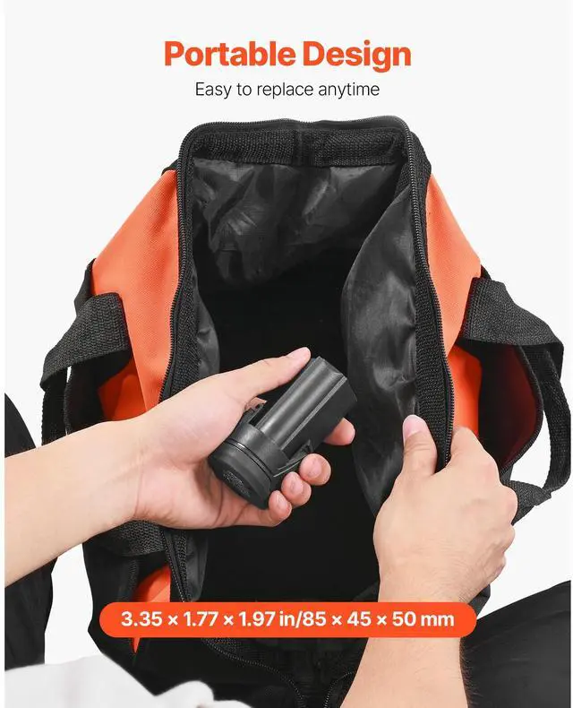 Alt view image 6 of 8 - VEVOR Lithium-Ion Battery, 12V 2Ah, Portable Lithium Battery Pack Replacement, with Universal Adapter, Easy to Carry, Compatible with Makita Interfaces, VEVOR Cordless Electric Hand Planer, 1-Pack