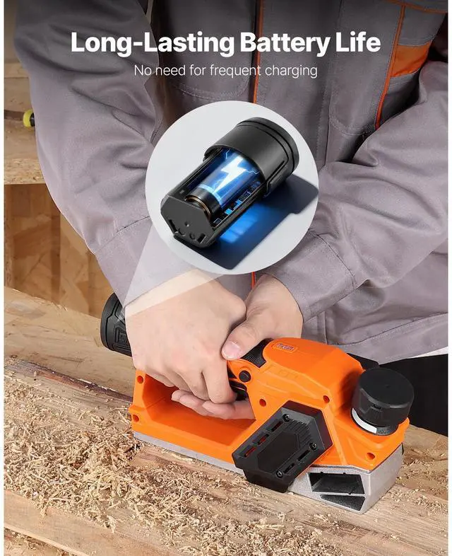 Alt view image 4 of 8 - VEVOR Lithium-Ion Battery, 12V 2Ah, Portable Lithium Battery Pack Replacement, with Universal Adapter, Easy to Carry, Compatible with Makita Interfaces, VEVOR Cordless Electric Hand Planer, 1-Pack