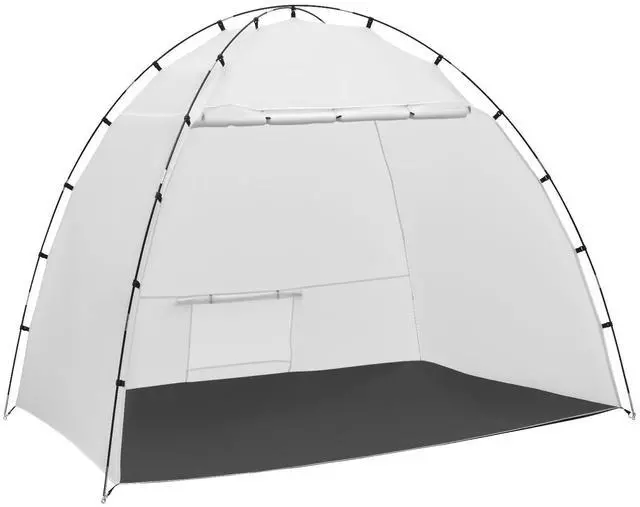 Alt view image 2 of 8 - VEVOR Portable Paint Booth Tent, 91.7 x 67.7 x 74.8 inch Painting Tent Station, Spray Shelter with Built-in Floor & Mesh Screen, Large Space, Oxford Spray Painting Tents for Cupboard, Chairs, Tables