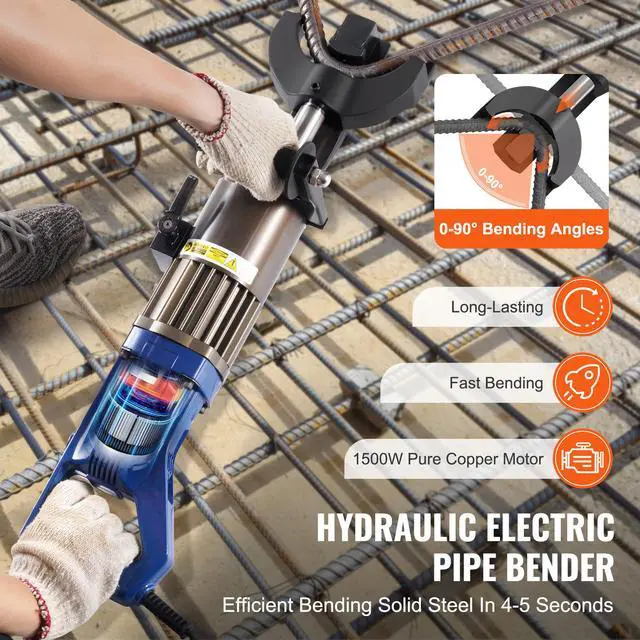 Alt view image 2 of 7 - Electric Hydraulic Rebar Bender, 1.2 KW 0.9 inch 22 mm Hand Held Rebar Bender 110 V Portable Electric Rebar Bender, within 5 s