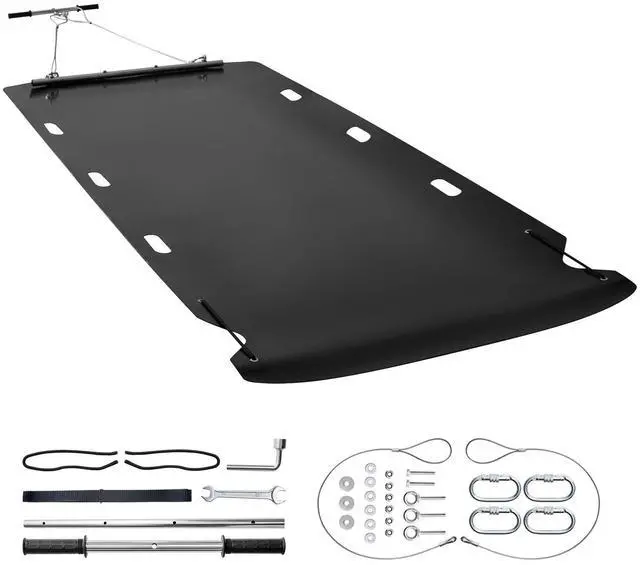 Alt view image 2 of 8 - Yard Drag Sled 110 x 46 in 2000lbs Heavy Duty HDPE Glider Hauler Mat Pull Cable