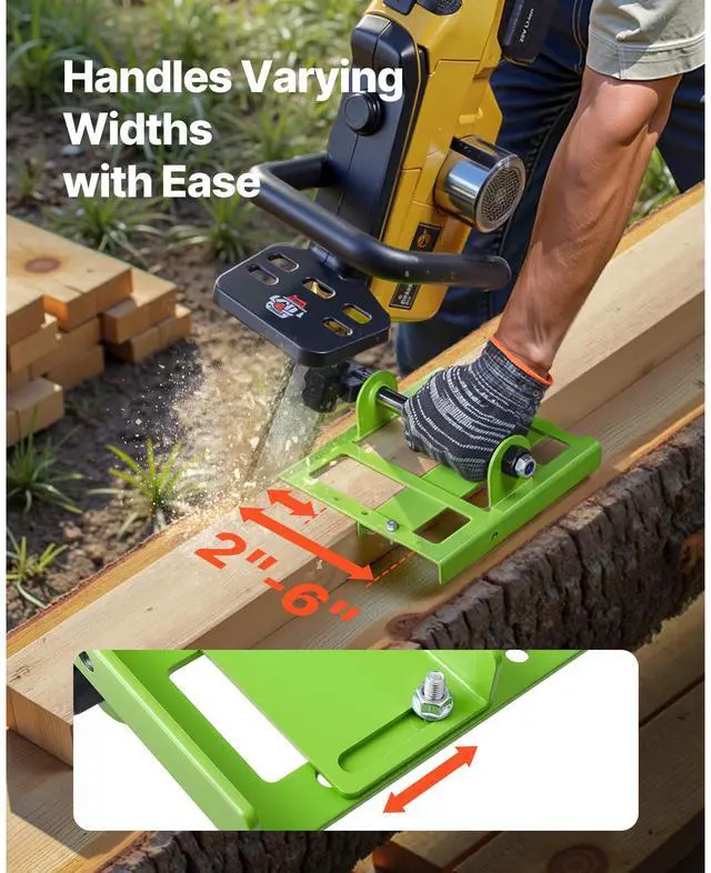 Alt view image 3 of 8 - VEVOR Chainsaw Mill, Adjustable 2-6 in Width, Vertical Lumber Cutting Guide, Portable Timber Chainsaw Attachment, Heavy Duty Cast Iron Sawmill Tool Cutting Supplies for Builders Woodworkers