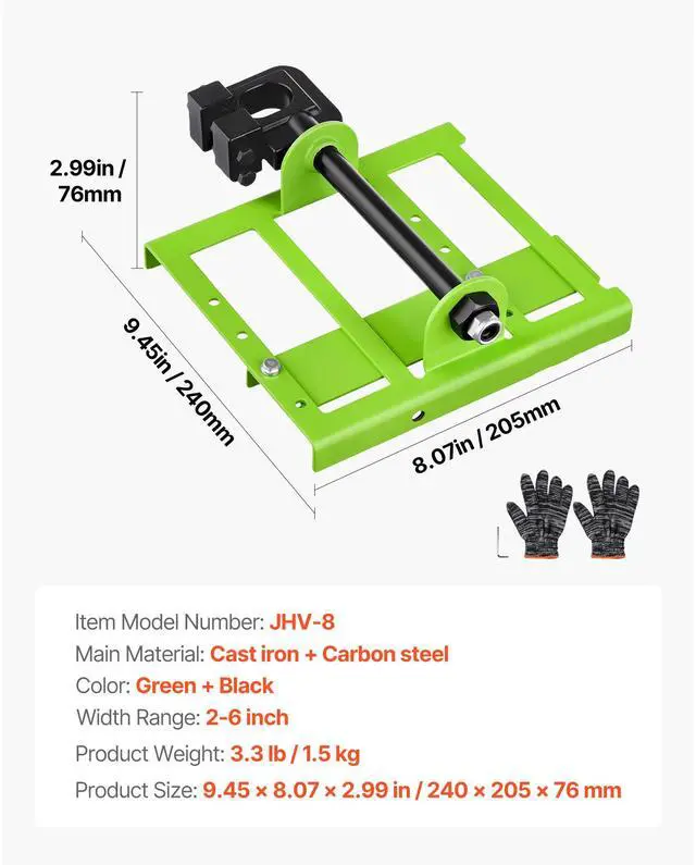 Alt view image 8 of 8 - VEVOR Chainsaw Mill, Adjustable 2-6 in Width, Vertical Lumber Cutting Guide, Portable Timber Chainsaw Attachment, Heavy Duty Cast Iron Sawmill Tool Cutting Supplies for Builders Woodworkers
