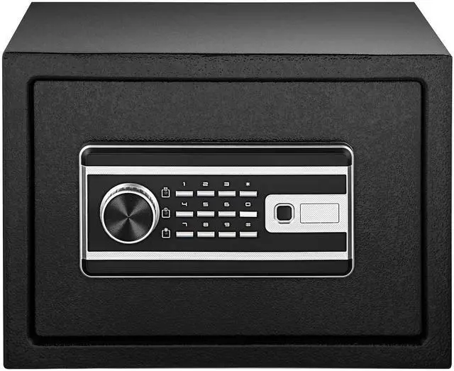 Alt view image 9 of 15 - VEVOR Safe Box, 0.8 CU.FT Fingerprint Safe Box for Money w/ 2 Keys & Digital Keypad, Q235 Steel Safe Box for Storing Cash, Jewelry, Pistols, Documents, Watches in Home & Office & Hotel