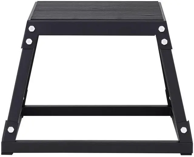 Alt view image 8 of 14 - VEVOR Plyometric Jump Box, 12 Inch Plyo Box, Steel Plyometric Platform and Jumping Agility Box, Anti-Slip Fitness Exercise Step Up Box for Home Gym Training, Conditioning Strength Training, Black