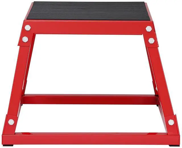 Alt view image 8 of 14 - VEVOR Plyometric Jump Box, 12 Inch Plyo Box, Steel Plyometric Platform and Jumping Agility Box, Anti-Slip Fitness Exercise Step Up Box for Home Gym Training, Conditioning Strength Training, Red