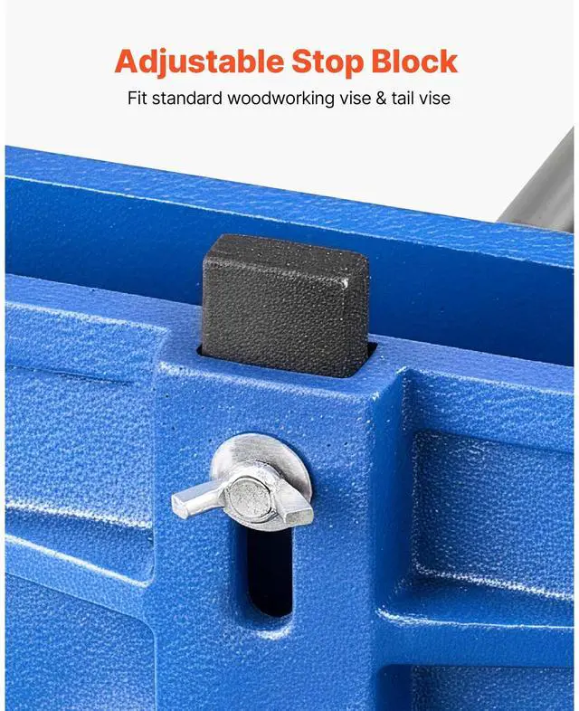 Alt view image 5 of 8 - VEVOR Woodworking Vise, 7 Inch Jaw Width, Quick Release Wood Bench Vise, 8 Inch Max Jaw Opening, Heavy-duty Cast Iron Construction, Workbench Vice with Adjustable Front Stop, for Woodworking Drilling