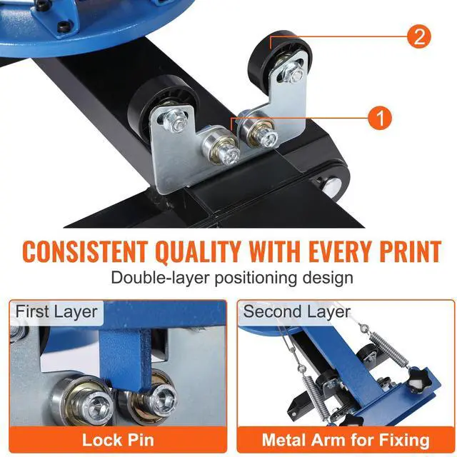 Alt view image 11 of 15 - VEVOR 4 Color 4 Station Silk Screening Screenprint Press Screen Printing Machine