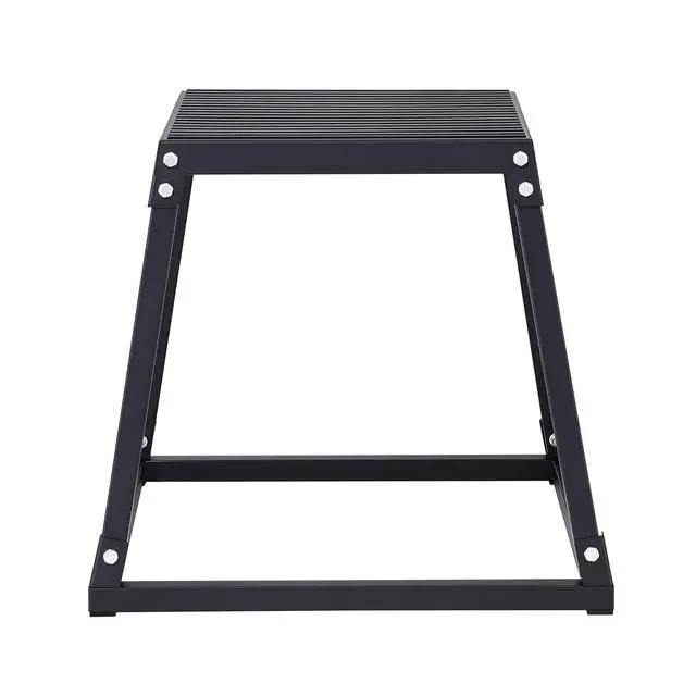 Alt view image 2 of 8 - VEVOR Plyometric Jump Box, 18 Inch Plyo Box, Steel Plyometric Platform and Jumping Agility Box, Anti-Slip Fitness Exercise Step Up Box for Home Gym Training, Conditioning Strength Training, Black
