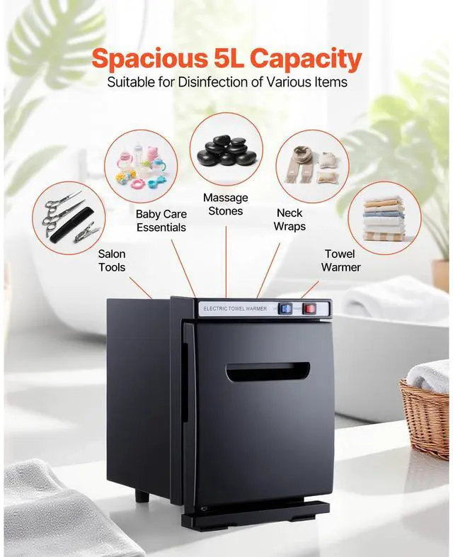 Hot Towel Warmer, 1.1 gal Small Towel Warmer Cabinet with Clip ...