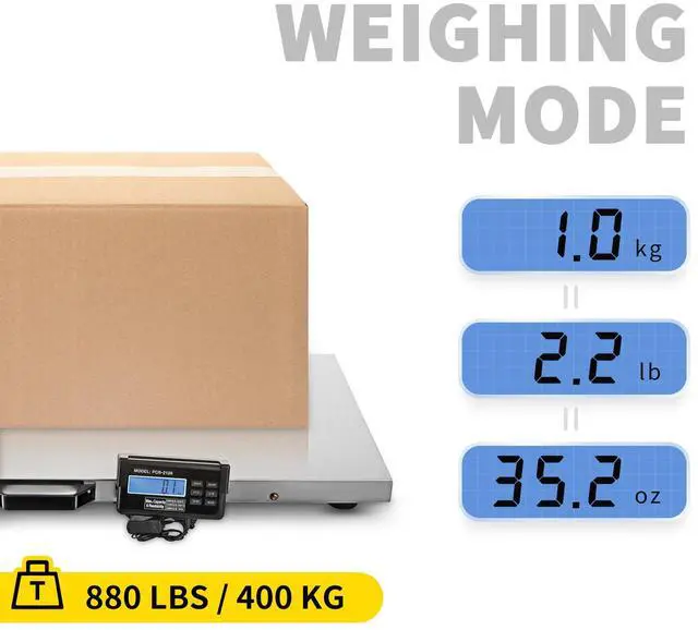 Alt view image 2 of 7 - Livestock Scale 700LBS, Dog Scales Large Platform 40.6x20.9Inch Stainless Steel Vet Scale Industrial Floor Scale Large Animal Scale  Pig Scale Goat Weight Scale Pet Digital Scale