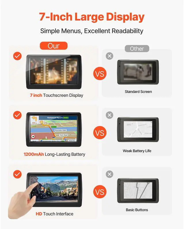 Alt view image 11 of 14 - GPS Navigator for Car 7 inch Touch Screen 8GB GPS Navigation System with Map