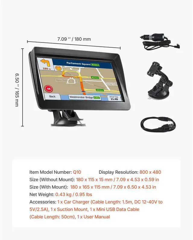 Alt view image 14 of 14 - GPS Navigator for Car 7 inch Touch Screen 8GB GPS Navigation System with Map