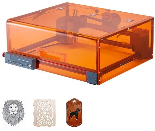 Alt view image 2 of 8 - VEVOR Laser Engraver, 10W, Laser Engraving and Cutting Machine with Enclosure, Laser Cutter Engraver Machine, 11.8 x 11.8 in Working Area, 7000 mm/min, for Wood, Leather, Glass, Certain Metal, Class 1