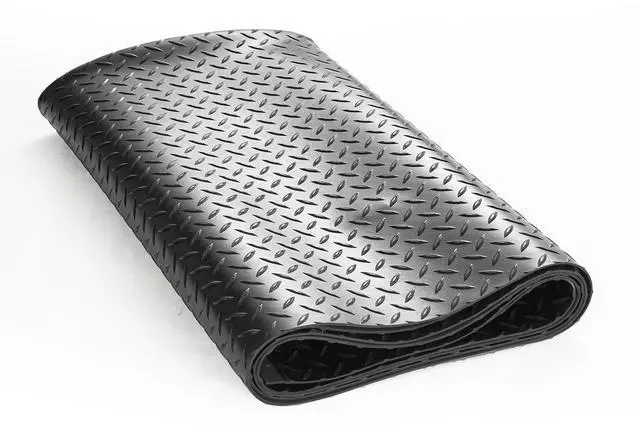 Alt view image 8 of 14 - VEVOR Diamond-Plate Rubber Flooring Roll, 3 mm x 4 ft x 10 ft Garage Floor Mat, SBR Rubber Garage Flooring Roll, Easy to Clean, Diamond Plate Rubber Mat for Under Cars, Garage Industry Gym, Black
