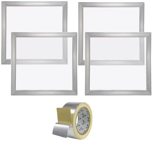 Alt view image 9 of 15 - VEVOR Screen Printing Kit, 4 Pieces Aluminum Silk Screen Printing Frames, 20x20inch Silk Screen Printing Frame with 110 Count Mesh, High Tension Nylon Mesh and Sealing Tape for T-shirts DIY Printing