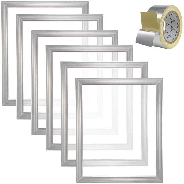 Alt view image 9 of 15 - VEVOR Screen Printing Kit, 6 Pieces Aluminum Silk Screen Printing Frames, 18x20inch Silk Screen Printing Frame with 160 Count Mesh, High Tension Nylon Mesh and Sealing Tape for T-shirts DIY Printing