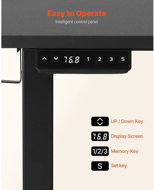Alt view image 13 of 14 - VEVOR L Shaped Desk Electric Adjustable Height Corner Desk with Keyboard Tray