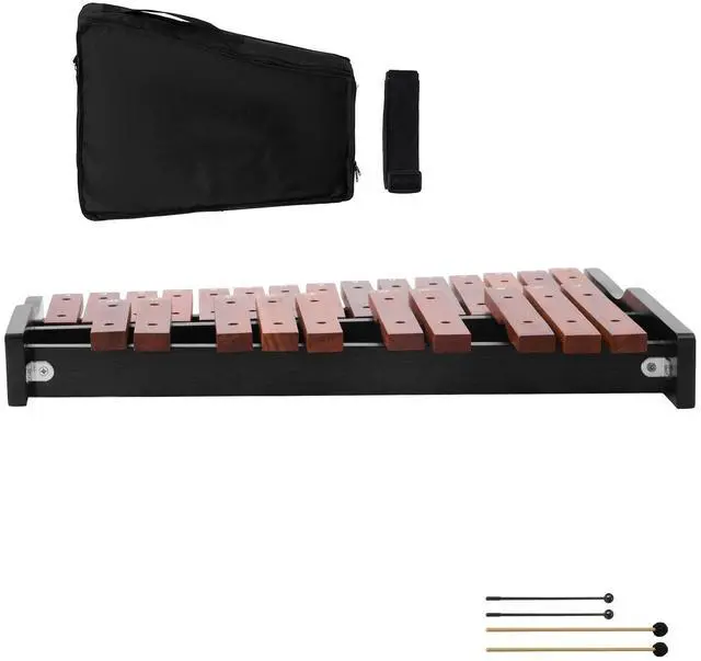 Alt view image 2 of 8 - VEVOR Glockenspiel Xylophone, 25 Notes, Wooden Professional Xylophone Percussion Instrument, with 4 Mallets, Carrying Bag, Beginner Glockenspiel Musical Instrument Kit for Adults and Kids Students